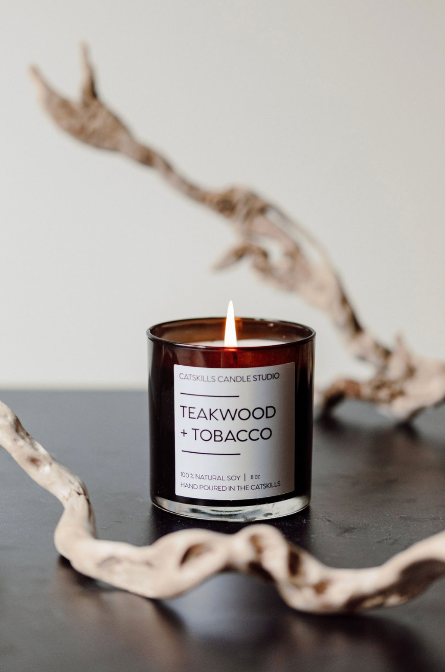Teakwood & Tobacco Soy Candle – the SHUDIO